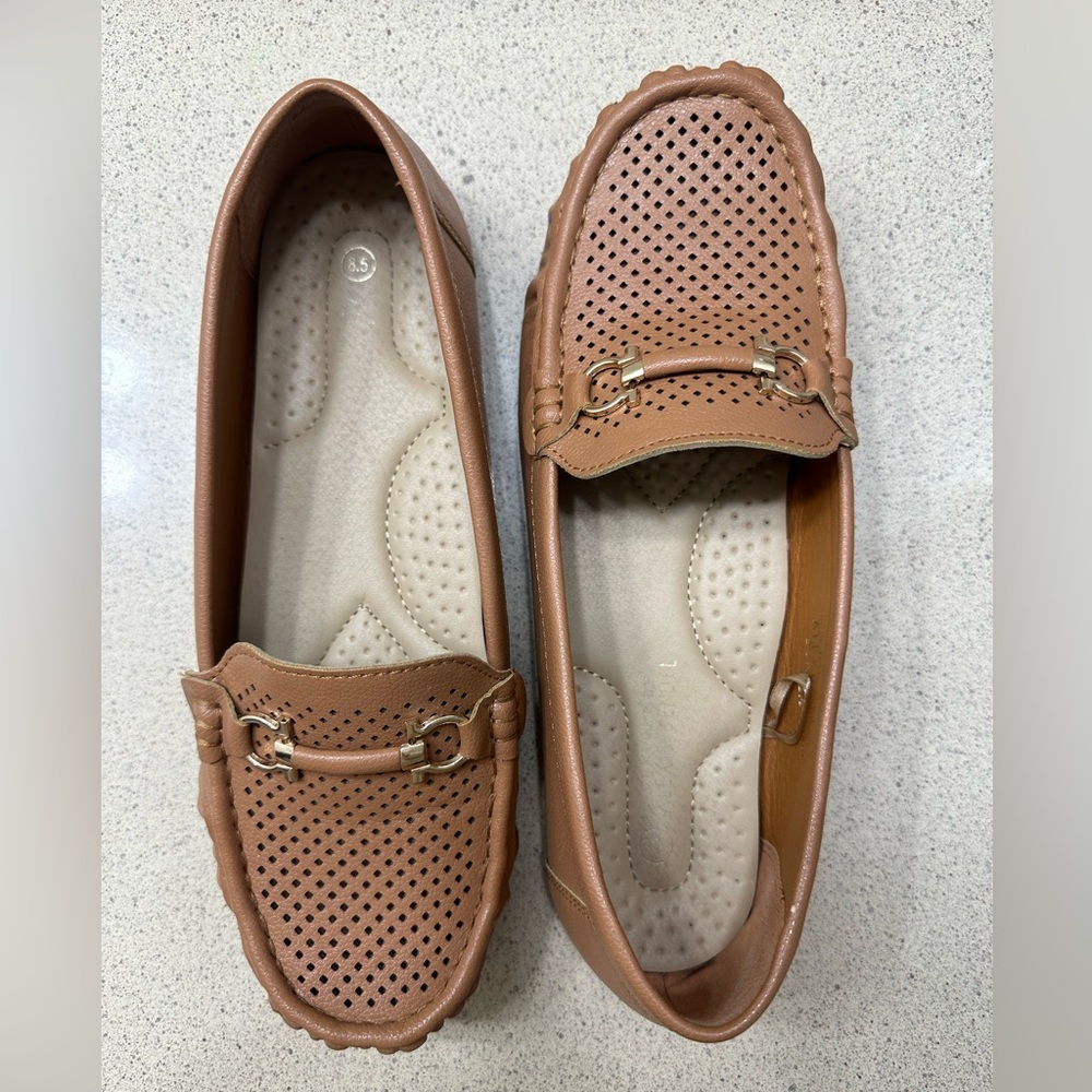 Brown Leather Flats